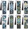8 Pieces Floral Diamond Art Painting Bookmarks Kits for Beginners (Flower)